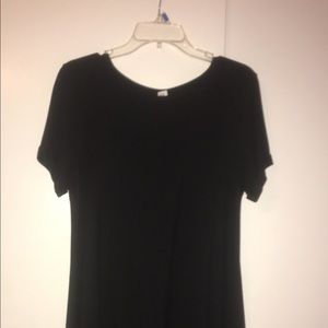 Black short sleeve t-shirt dress